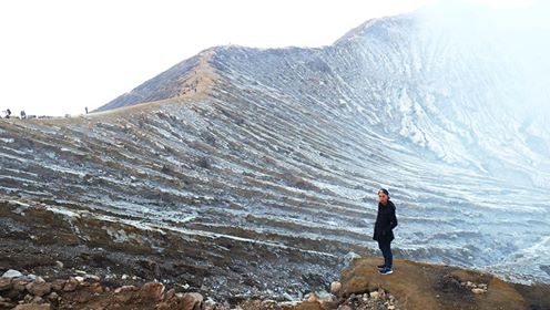 Guest at Ijen Crater